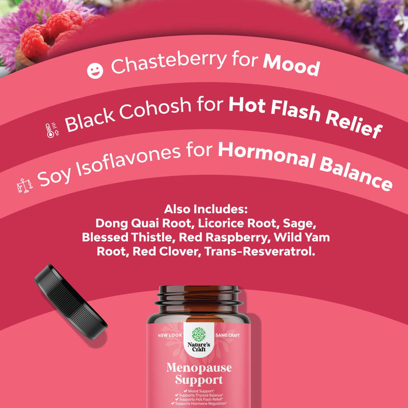 [Australia] - Natural Menopause Supplements for Women - Perfect for Hormonal Balance, Night Sweating & Hot Flashes Menopause Relief - Black Cohosh for Menopause with Resveratrol & Dong Quai 