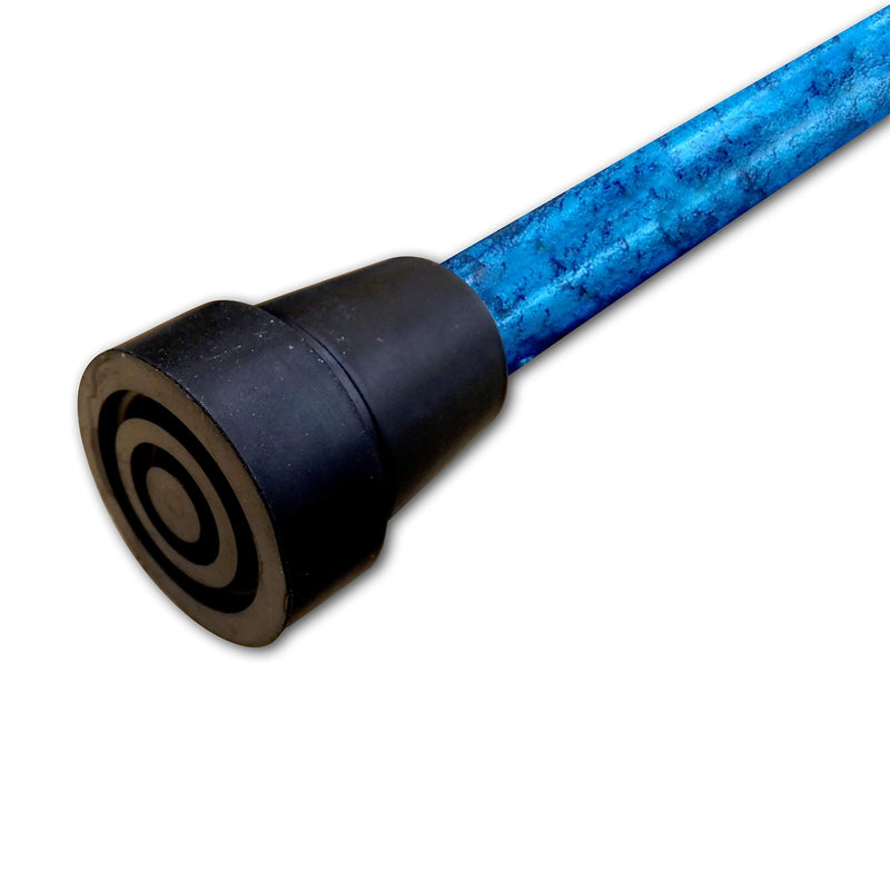 [Australia] - Walking Stick – Gel Handle Comfort Grip Collapsible Folding Cane for Men & Women - Adjustable Length - by Life Healthcare - Blue Crackle 