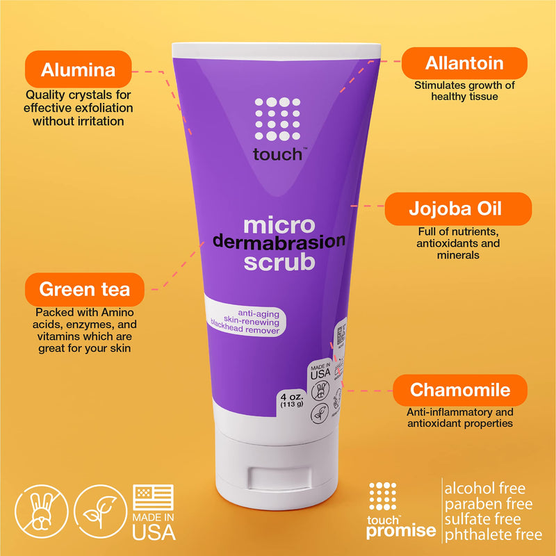 [Australia] - Microdermabrasion Facial Scrub and Face Exfoliator - Exfoliating Face Scrub Polish Cream with Dermatologist Crystals for Anti-Aging, Acne Scars, Dullness, Wrinkles, and Pores - Large 4 Ounce Size 