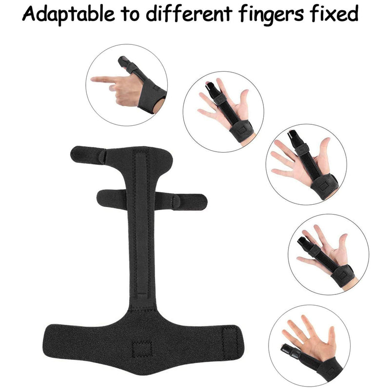 [Australia] - Finger Splint - Corpower Finger Extension Splint for Trigger Finger, Mallet Finger, Finger Knuckle Immobilization, Finger Fractures, Pain Relief from Stenosing Tenosynovitis - Finger Brace for Trigger (Black) Black 