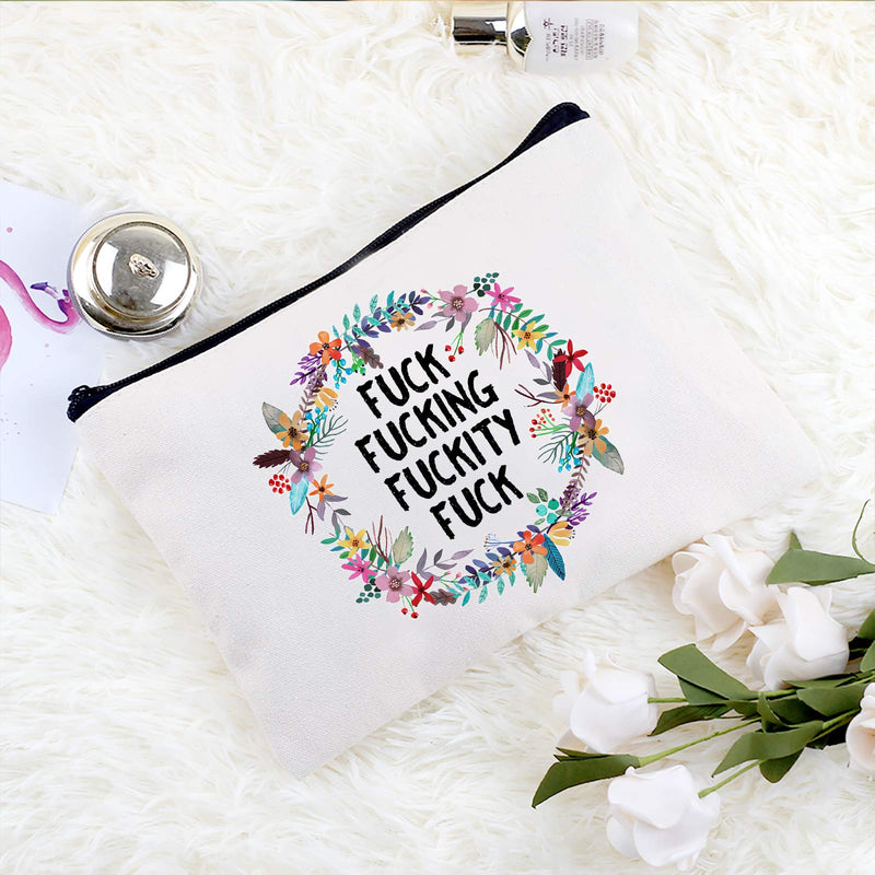 [Australia] - Kimoli Funny Canvas Makeup Bag | Cosmetic Bag | Cute Pouch Purse | Toiletry Bags with Sayings (Style-C) Style-C 