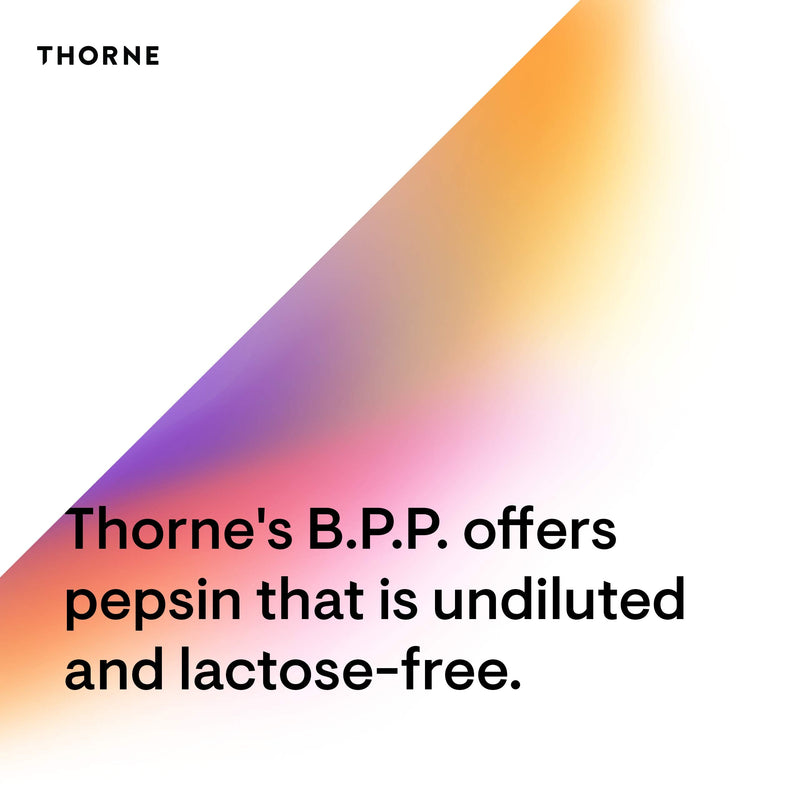[Australia] - Thorne B.P.P. - Betaine, Pepsin, Pancreatin - Comprehensive Blend of Digestive Enzymes - to Support Healthy Digestion - Dairy-Free - 180 Capsules 