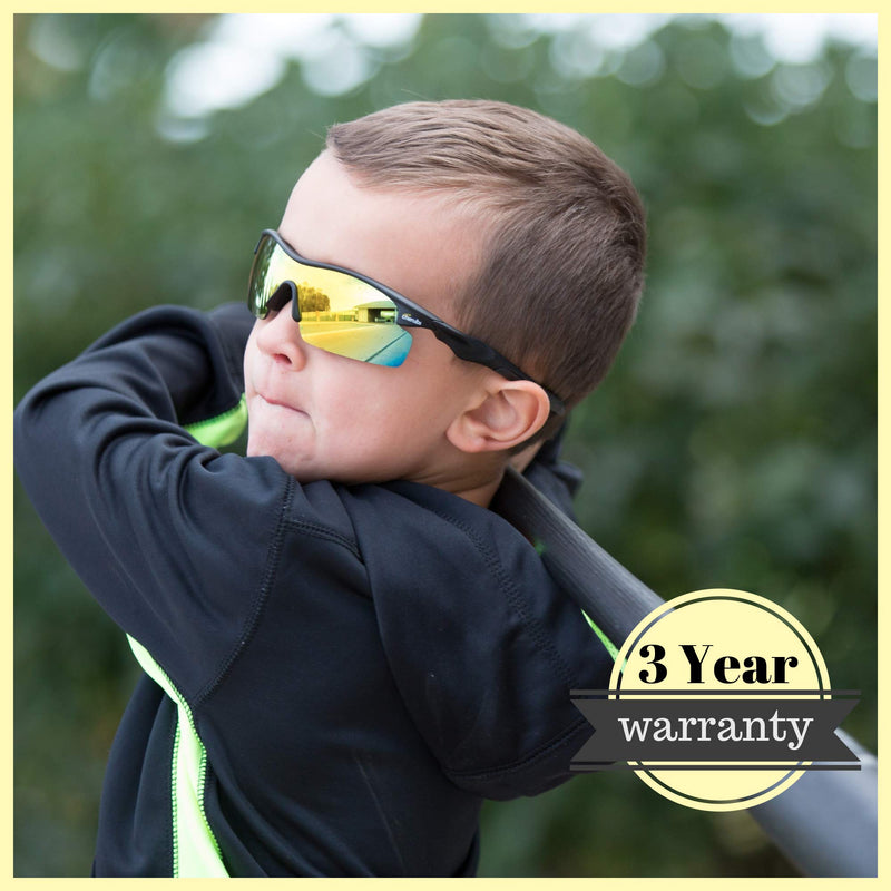 [Australia] - CHERUBS Kids Style and Sport Sunglasses - Boys or Girls - Flexible, Comfortable - UV400 Optometrist Approved Black 