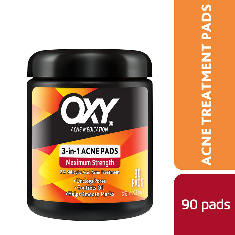 [Australia] - Oxy Maximum Action 3-In-1 Treatment Pads, 90 Count 90 Count (Pack of 1) 
