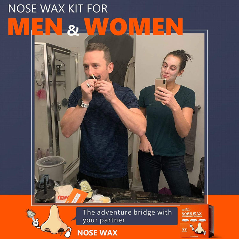 [Australia] - Lifestance Nose Wax Kit- Nose Waxing Kit for Men with 80g Nose Wax-Quick,Easy,Painless Nose Hair Wax Kit (15-20 Times Usage ) 