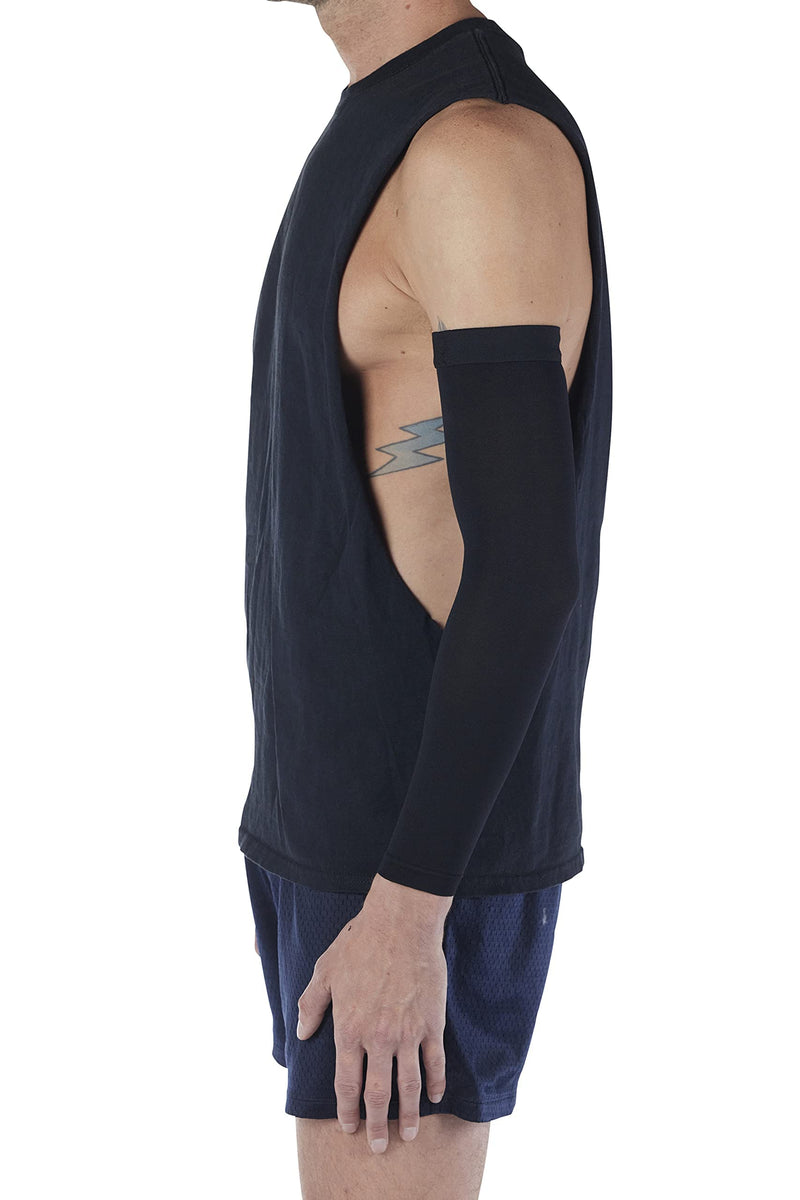 [Australia] - Mojo Compression Medical Opaque Lymphedema Compression Arm Sleeve - Wrist & Elbow - 20-30mmHg - Unisex - Black, XX-Large 