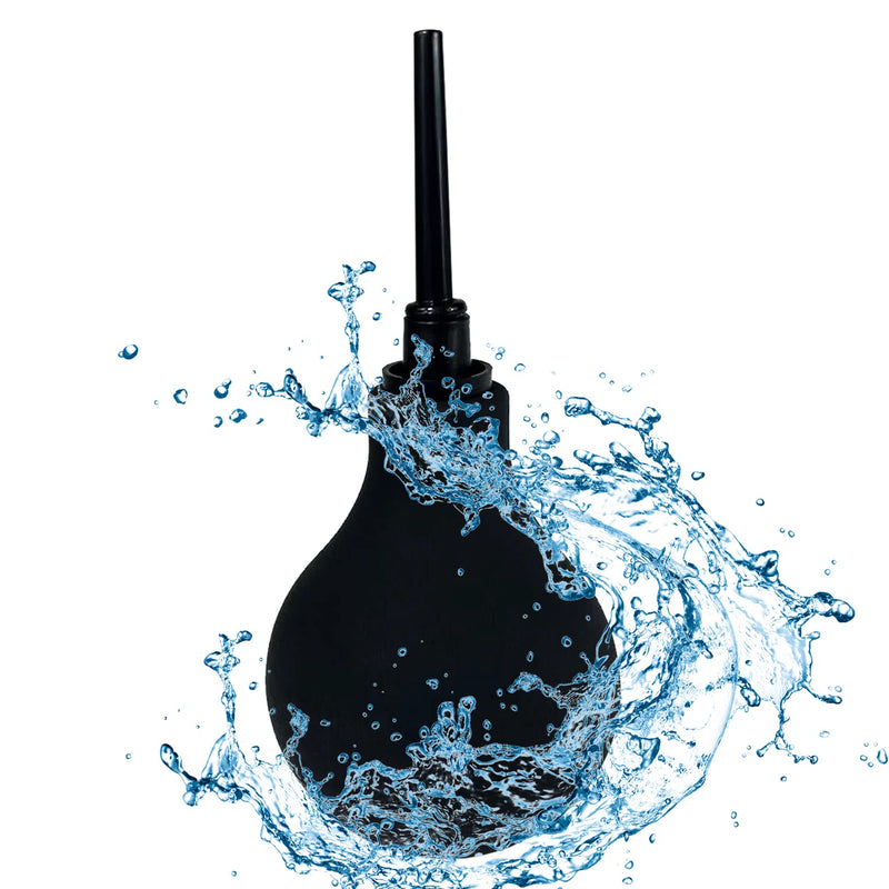 [Australia] - JZCXword Enema Bulb Kit Douche Cleaner for Men Women 9.3oz Enama Bulb 19.7in Long Silicone Hose for Colon Detox Cleanse Enemas black 