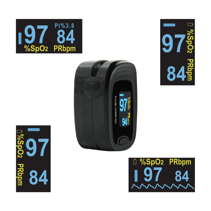 [Australia] - CONTEC MED CMS50NA Pulse Oximeter, Blood Oxygen Saturation Monitor … (Black) 