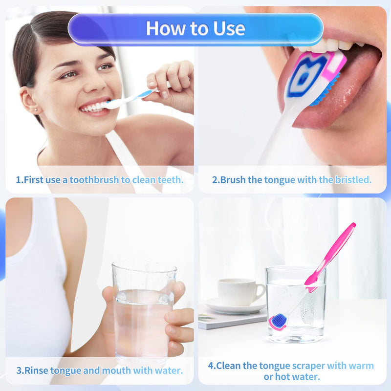 [Australia] - Annhua New Tongue Scraper 3 Pack, Sturdy Tongue Brusher for Reduce Bad Breath & Keep Oral Fresh 3 Pack-Mix 