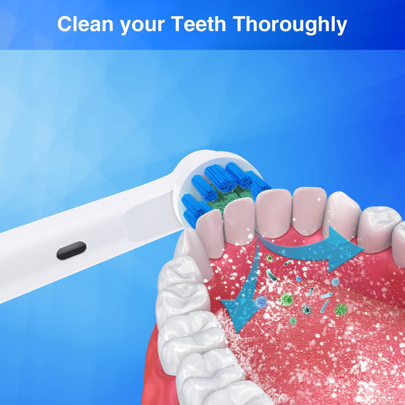 [Australia] - REDTRON Replacement Brush Heads, 16Pcs Toothbrush Heads, Works with Floss, Sensitive, Precision, Whitening White 