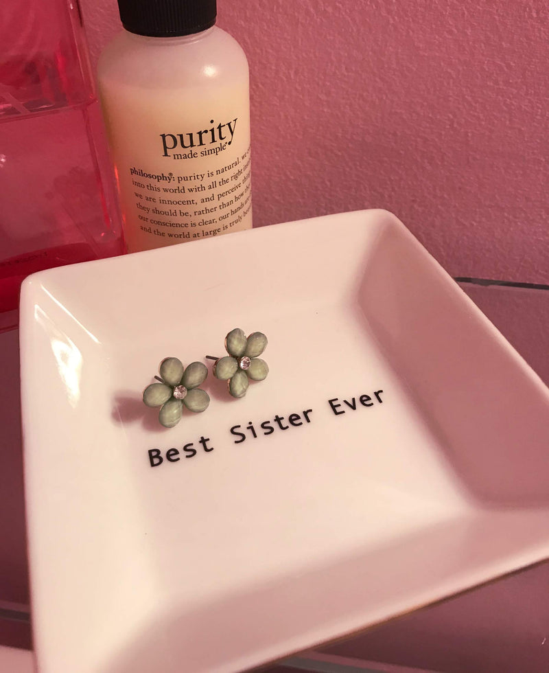[Australia] - Best Sister Ever Gift | Jewelry Ring Holder | Elegant Trinket Tray or Dish by Simply Charmed 