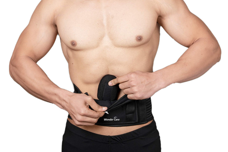 [Australia] - Wonder Care- Umbilical Hernia Support Belt Abdominal Binder for Belly Button Hernias or Navel Hernias, Hernia pain relief Brace (L) Size L 