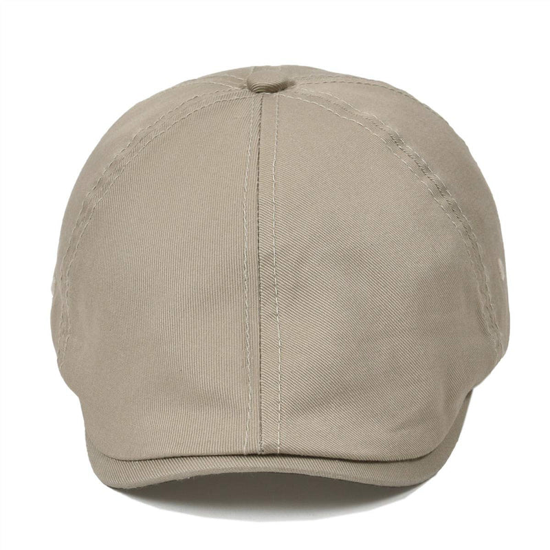 [Australia] - VOBOOM Cotton Washing Flat Cap Cabbie Hat Gatsby Ivy Irish Hunting Newsboy Khaki 