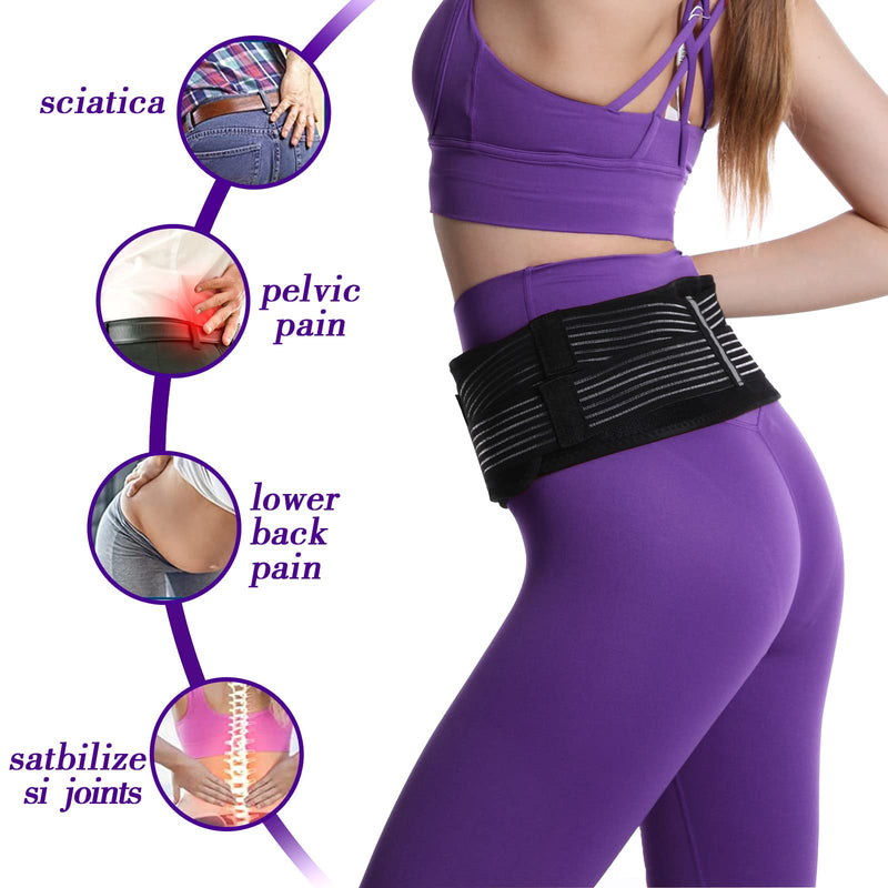 [Australia] - Si Joint Hip Belt for Women and Men - Stabilizing Si Brace Alleviates Inflammation Sciatica Belt - Anti-Slip Si Joint Belt - Trochanter Sacroiliac Support Belt 