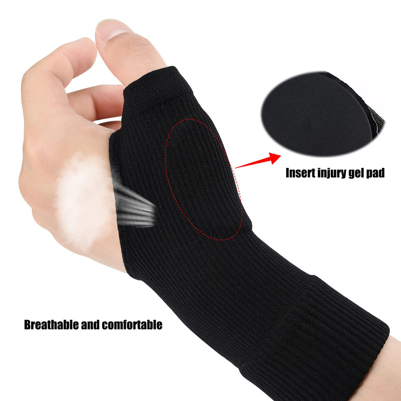 [Australia] - Wrist Thumb Support Compression Gloves (1 Pair), Breathable Wrist Brace Compression Sleeves with Soft Gel Pads for Tendonitis, Arthritis, Carpal Tunnel Splint for Relieve Hand Wrist Thumb Joint Pain 