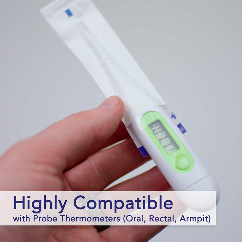 [Australia] - 500 Pack Probe Covers for Oral & Digital Thermometer - Heavy Duty Disposable Sleeves for Safe & Sanitary Prevention of Cross-Contamination - Universal - Rectal Thermometer Covers 