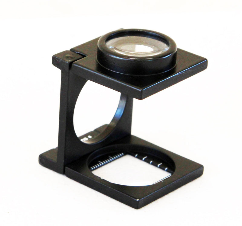 [Australia] - Binger BG602 8x Folding Magnifier Metal Optical Glass Linen Tester Compact Size 