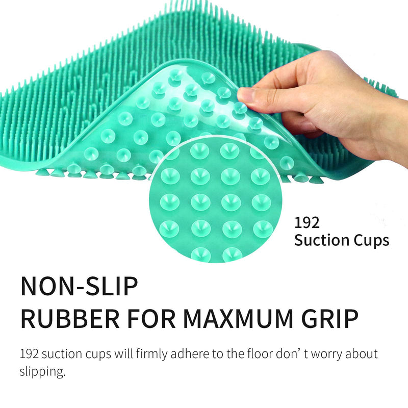 [Australia] - Newthinking Shower Foot Scrubber Cleaner Massager, Exfoliating Feet Massager Spa with Suction Cup Improves Foot Circulation & Reduces Foot Pain (Green) Green 