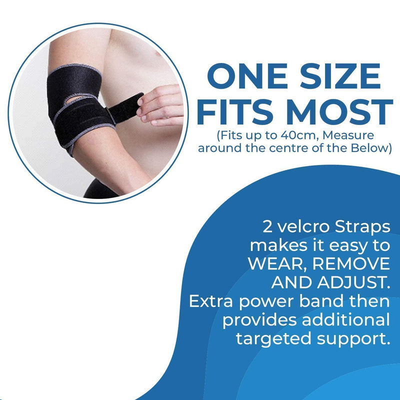 [Australia] - Kedley Elbow Support for Arthritis, Tennis Elbow Pain, Epicondylitis Pain, Golfers Elbow Pain & Gym Elbow Pain - Neoprene Elbow Strap for Upper Elbow Strain Relief - Elbow Brace with Adjustable Strap 