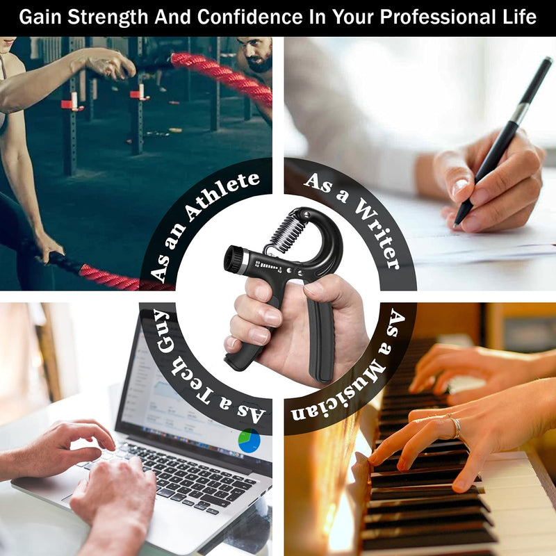 [Australia] - 2 Grip Strengtheners – 5-60 kg Adjustable Hand Exercisers Forearm Strengtheners for Improved Strength & Grip Rehabilitation Exerciser for Strong Hands Wrists Arms 