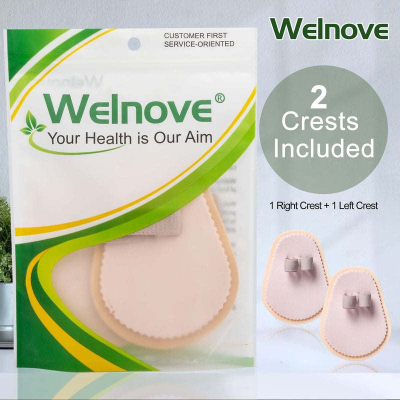 [Australia] - Welnove - Hammer Toes Straightener Toe Splint Corrector for Claw, Curled, Crooked Toe, Cushion Brace Joint Realign Metatarsal Support Loop Pack of 2 (2 Holes) 2 Hole Toe Straightener *2 