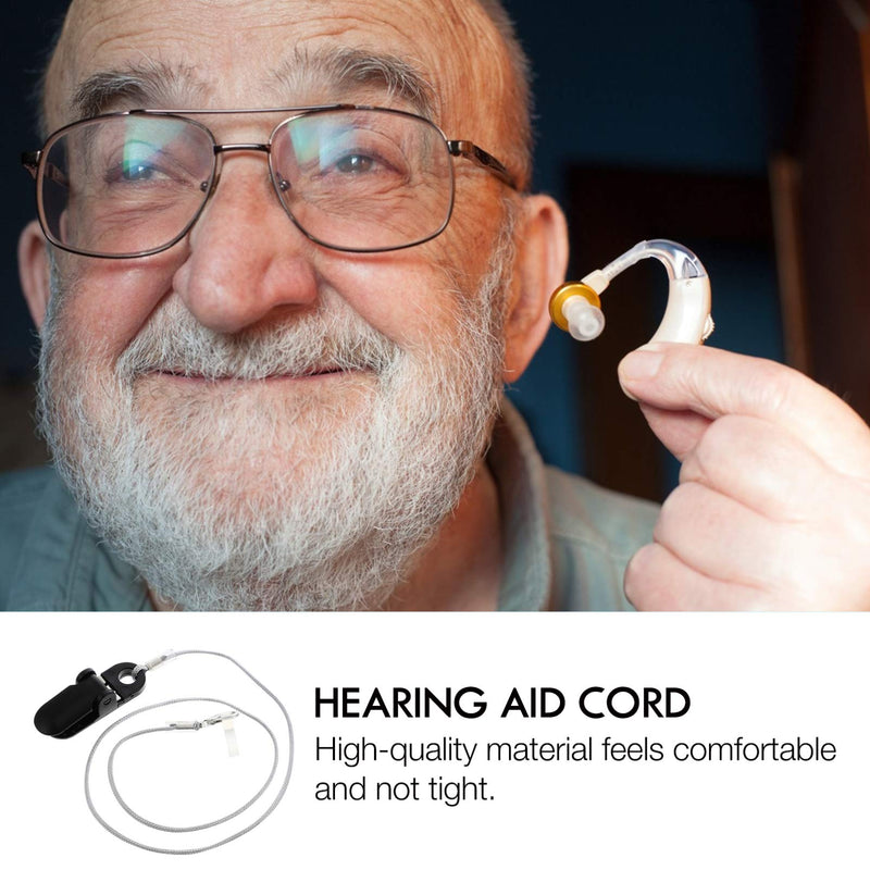 [Australia] - iplusmile Hearing Aids Clip and Anti- Lost Lanyard Keepers Hearing Aids Holder Straps for Adults Seniors Hearing Instruments 