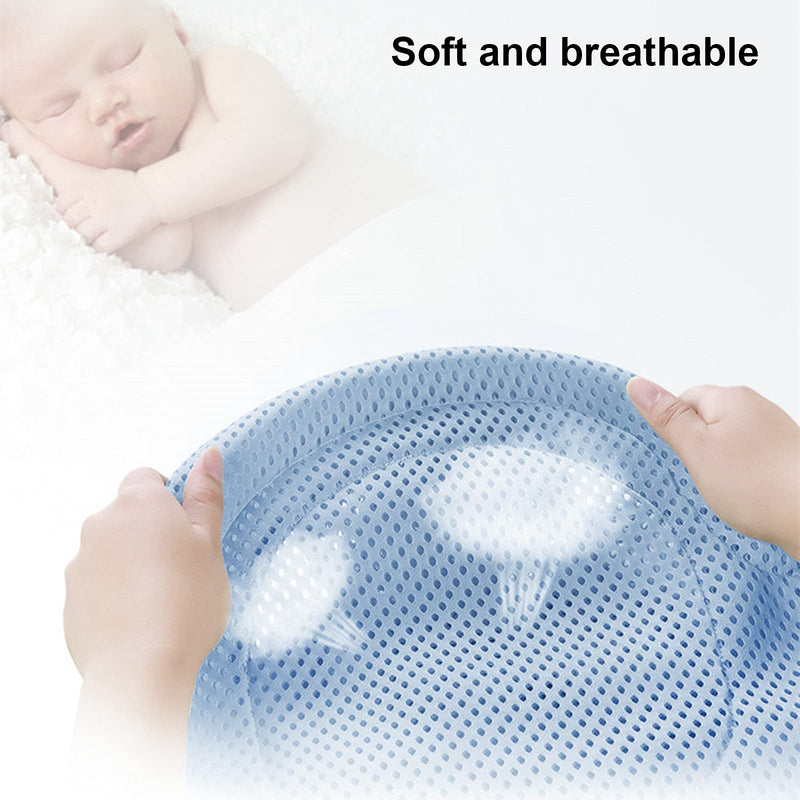 [Australia] - Baby Five-Pointed Bathtub Support Net Newborn Anti Slip Bath Net Pad Soft Shower Mesh Infant Bathtub Cushion Net Bathing Support Net Adjustable Mesh Bathtub Shower Pad for Baby 0-18 Months Blue 