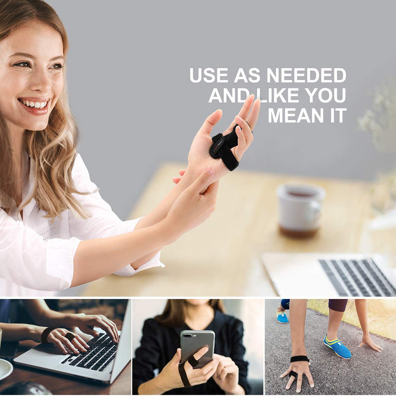 [Australia] - Trigger Finger Splint, Doeplex Finger Brace for Right / Left Hand Stabilizing Support for Sprains, Pain Relief, Mallet Injury, Arthritis, Tendonitis, Adjustable Thumb Brace with Built-in Strips 