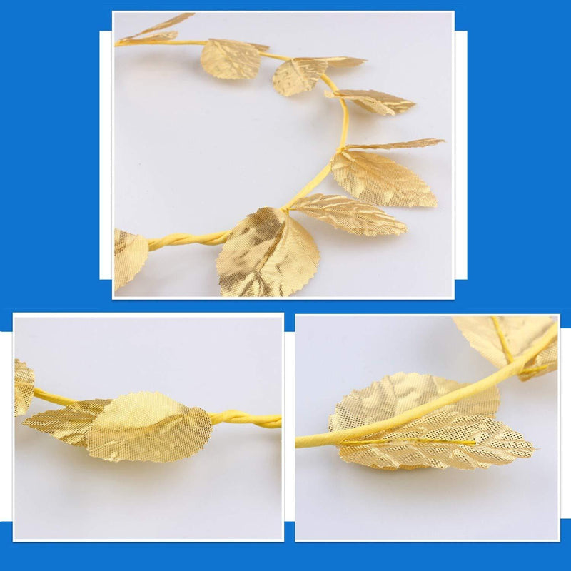 [Australia] - 3 Pieces Roman Head Wreath Gold Leaf Crown Headpieces Roman Leaf Headdress for Cosplay Role Playing Masquerade Accessories 