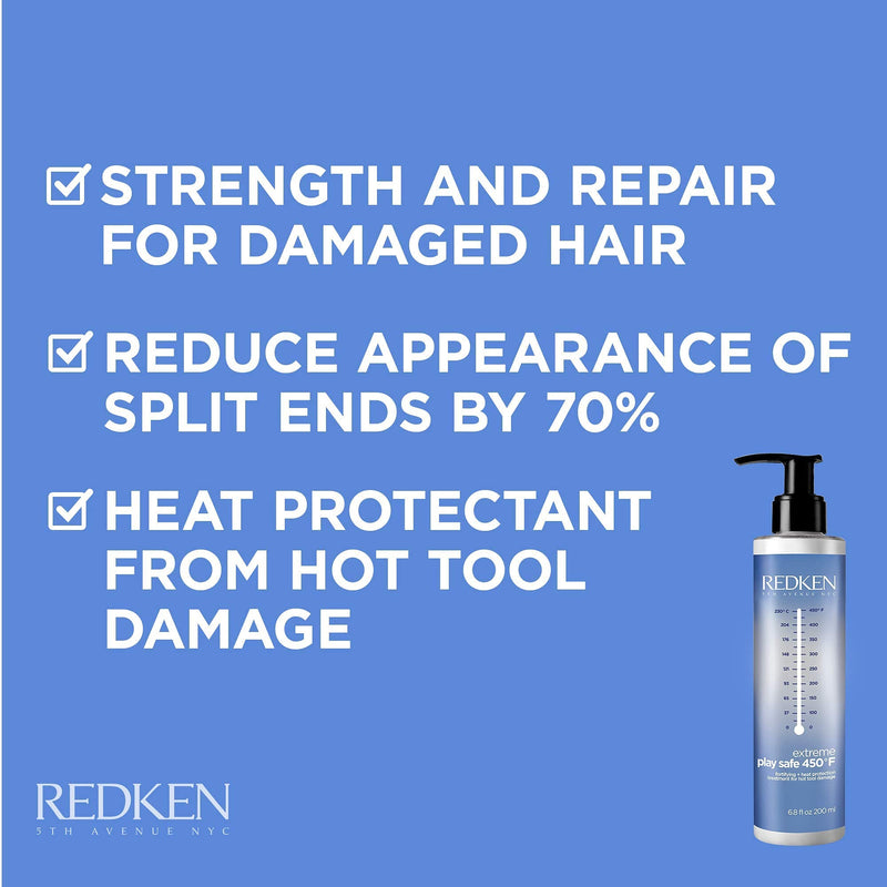 [Australia] - REDKEN | Extreme | Play Safe 230 | Heat Protection Treatment | For Damaged Hair | 200ml 