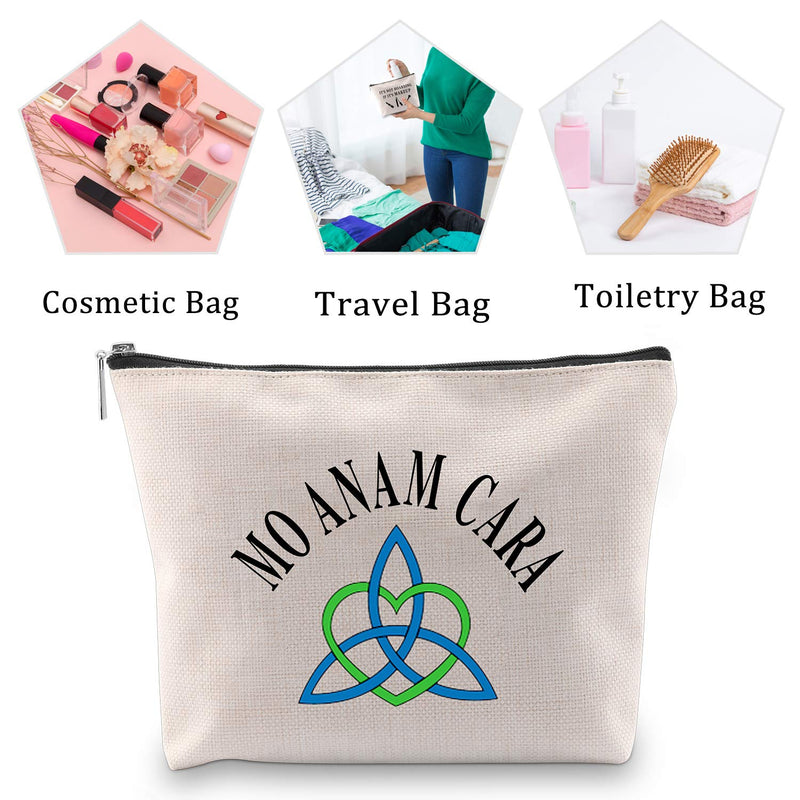 [Australia] - MBMSO Soul Friends Cosmetic Bag Mo Anam Cara Make Up Bag Travel Cosmetic Bag for Soul Friends Soul Sister Gifts (Mo Anam Cara) 