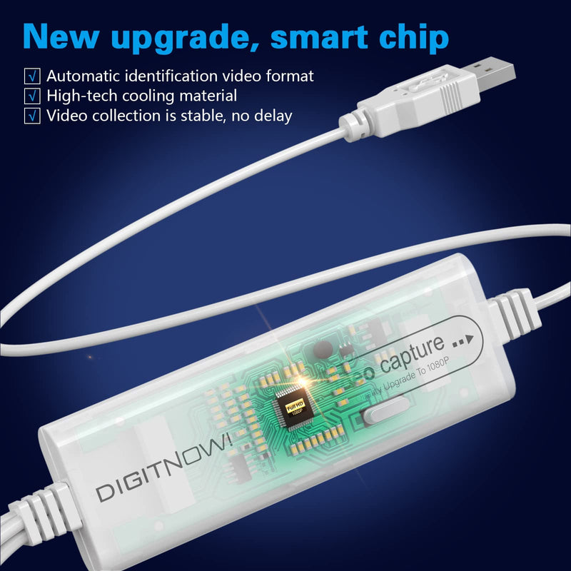 [Australia] - DIGITNOW USB 2.0 Video Capture Card- Pro+ Version VHS to Digital Converter 1080P 30Hz , Suitable for Mac OS, iPad, Android, WinXP/7/8/10 