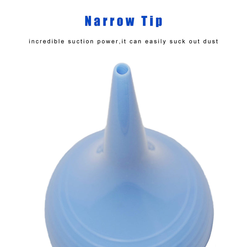 [Australia] - (90ml)Rubber Suction Ear Syringe, Hand Bulb Syringe Ear Washing Squeeze Bulb- Blue Smooth 