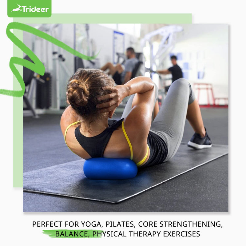 [Australia] - Trideer Pilates Ball 9 Inch Core Ball, Small Exercise Ball with Exercise Guide Barre Ball Bender Ball Mini Yoga Ball for Pilates, Yoga, Core Training, Physical Therapy, Balance, Stability, Stretching Dark Blue 23cm 