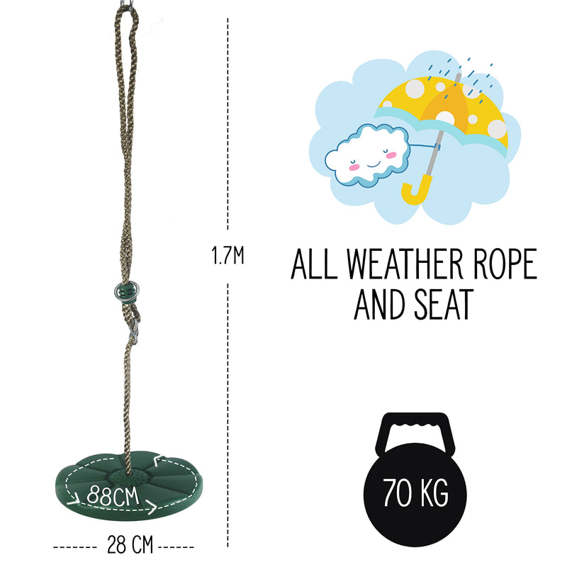 [Australia] - Jaques of London Button Swing Set | Outdoor Garden Swing Seat | Kids Outdoor Play Equipment | Kids Garden Swing | Since 1795 
