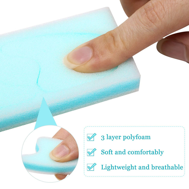 [Australia] - 16 Pieces Foam Toe Spacers for Feet 3 Layer Foam Toe Separators for Overlapping Toes Toe Stretcher Divider for Women Men Toes Relief Friction Hammer Toes and Prevent Corns 