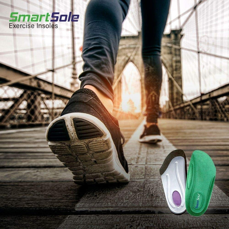 [Australia] - Insoles for Plantar Fasciitis and Heel Pain Relief | Arch Support for Women & Men | Flat Feet & Shin Splints Relief | All Day Comfort | SmartSole Exercise Insoles - 3/4 Length Medium: Womens Size 8.5 - 11, Mens 7.5 - 10 