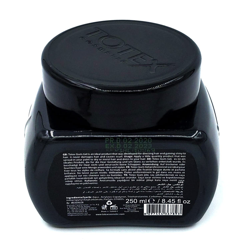 [Australia] - Totex Hair Styling Gum Gel Gummy Hair Gel Ultra Strong Edge Control For Men & Woman 250ml 