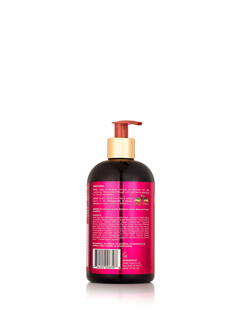 [Australia] - Mielle Organics Pomegranate & Honey Leave-In Conditioner, Moisturizing Curl Primer and Detangler, Repair Damage and Prevent Frizz, Treatment For Thick Curly Hair Type 4 Hair, 12-Fluid Ounces 