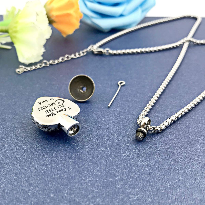 [Australia] - MUERDOU Urn Necklaces for Ashes Urns for Human Ashes Angel Wing Birthstone Cremation Jewelry Keepsake Holder Memorial Necklace Pendant June 