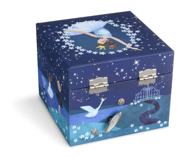 [Australia] - Jewelkeeper Musical Jewelry Box with Spinning Ballerina, Glitter Design, Swan Lake Tune 