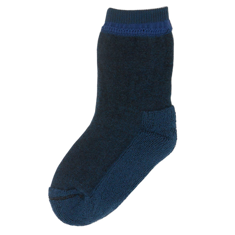 [Australia] - SAYOYO 3 Pairs of Medium and Long Baby Socks Solid Color Newborn Baby Socks Breathable Soft Semi-Terry Socks 3-6 Months Blue Haze 