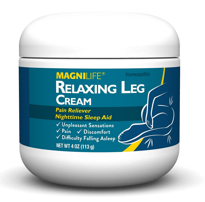 [Australia] - MagniLife Relaxing Leg Cream, Deep Penetrating Topical for Pain and Restless Leg Syndrome Relief, Naturally Soothe Cramping, Discomfort, and Tossing with Lavender and Magnesium - 4oz 