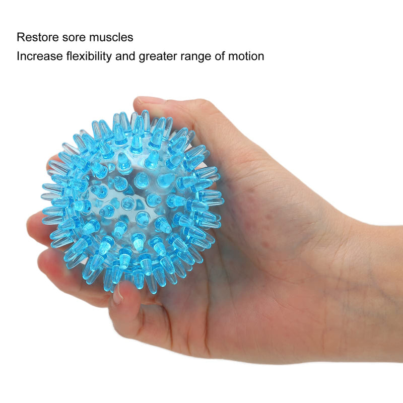 [Australia] - Spiky Ball, Soft Transparent Massage Ball Spiky Ball Hollow Strength Recovery Exercise Stress Relief Massage Ball for Hand Wrist, Foot, Back, Muscles(6CM) 6CM 