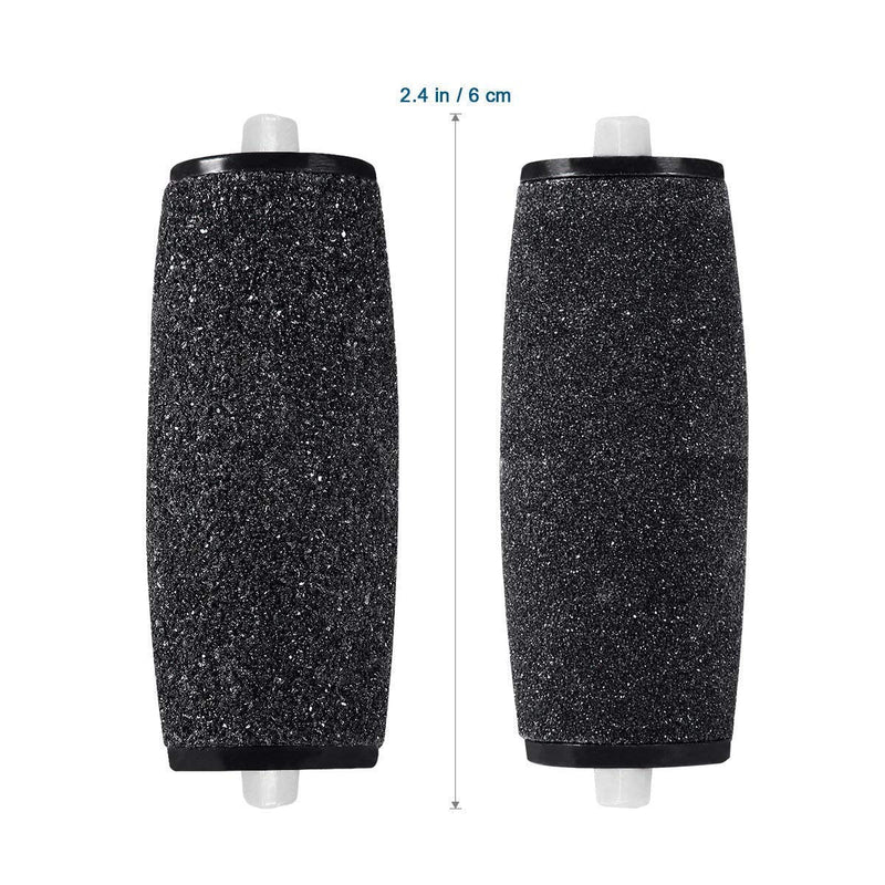 [Australia] - 10 Extra Coarse Replacement Roller Refill Heads Compatible with Perfect Electronic Foot File with Diamond Crystals Black 