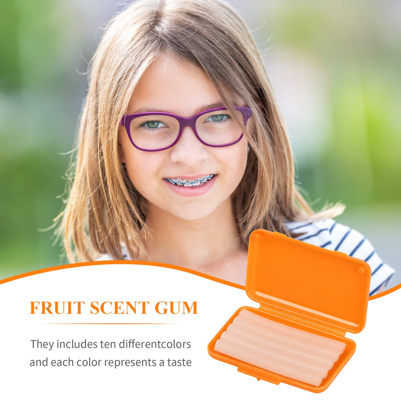 [Australia] - Cozlly 10 Boxes Dental Wax for Braces, Orthodontic Wax, Dental Braces Wax with Fruit Smell for Brace Wearers Gum Protection Oral Care (50pcs) 