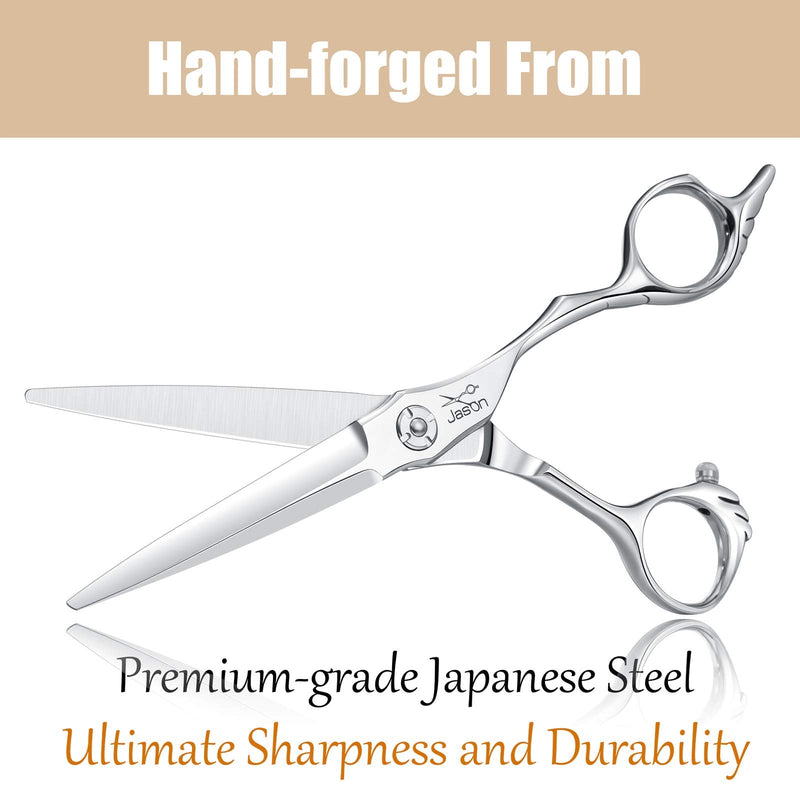 [Australia] - JASON 6" Hair Cutting Scissors Professional Hair Scissors Hair Trimming Scissors for Barber Hairdresser Stylist Women and Men C-shear 