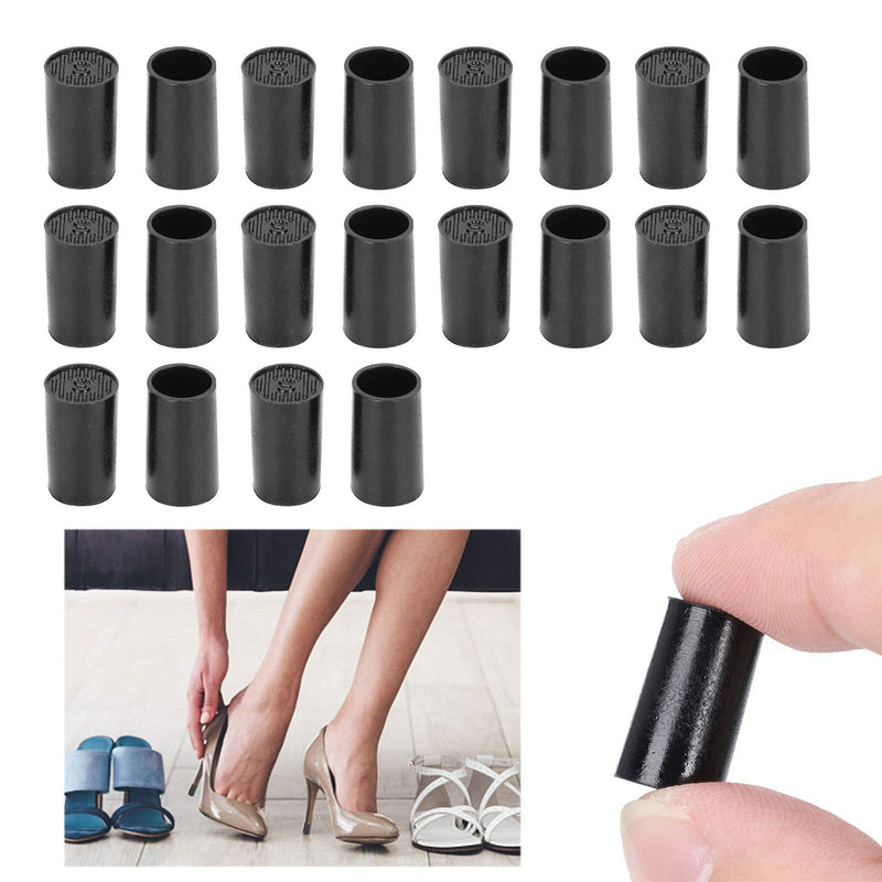 [Australia] - Pssopp 10 Pairs High Heel Tip Caps Black High Heel Tip Protector CPU Polyurethane Shoes Repairing Replacement Kits(10mm) 10mm 