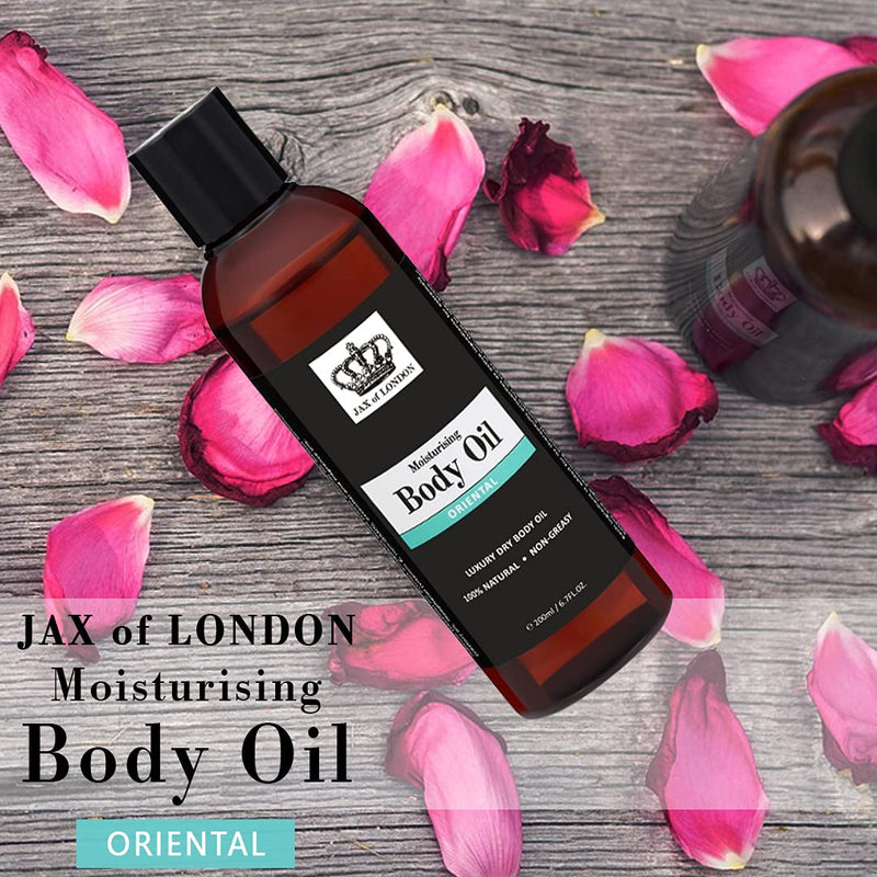 [Australia] - Inspired Body Oil, Quick Drying, Firming, Stretch Marks, Moisturiser, Massage, Aromatherapy, smell amazing by Jax of London 200ml, Black Lotus 