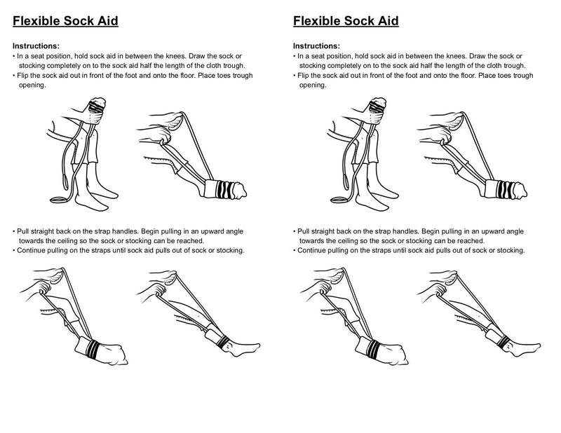 [Australia] - Sammons Preston Flexible Sock & Stocking Aid, Dressing Assist for Elderly, Disabled, and Handicapped, Socks and Stockings Donner for Limited Reach and Range of Motion, ADL Tool for Getting Dressed Curved Flexible Sock Aid 